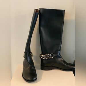 Givenchy riding boots with signature chain